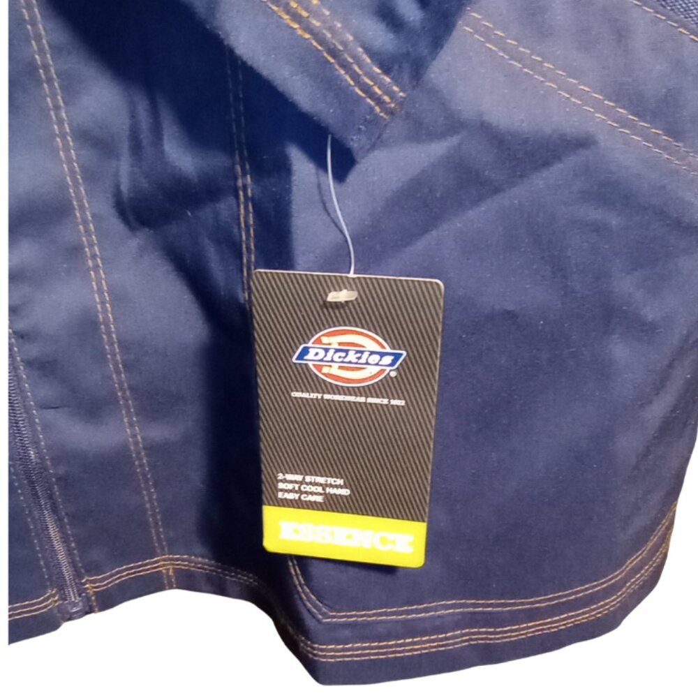 NWT Dickies Women's Essence Front Zip Warm-up Jacket, Navy Blue Large - Picture 4 of 11